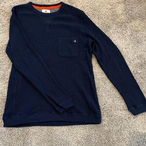 Sperry Navy Long Sleeve Waffle Knit Shirt
